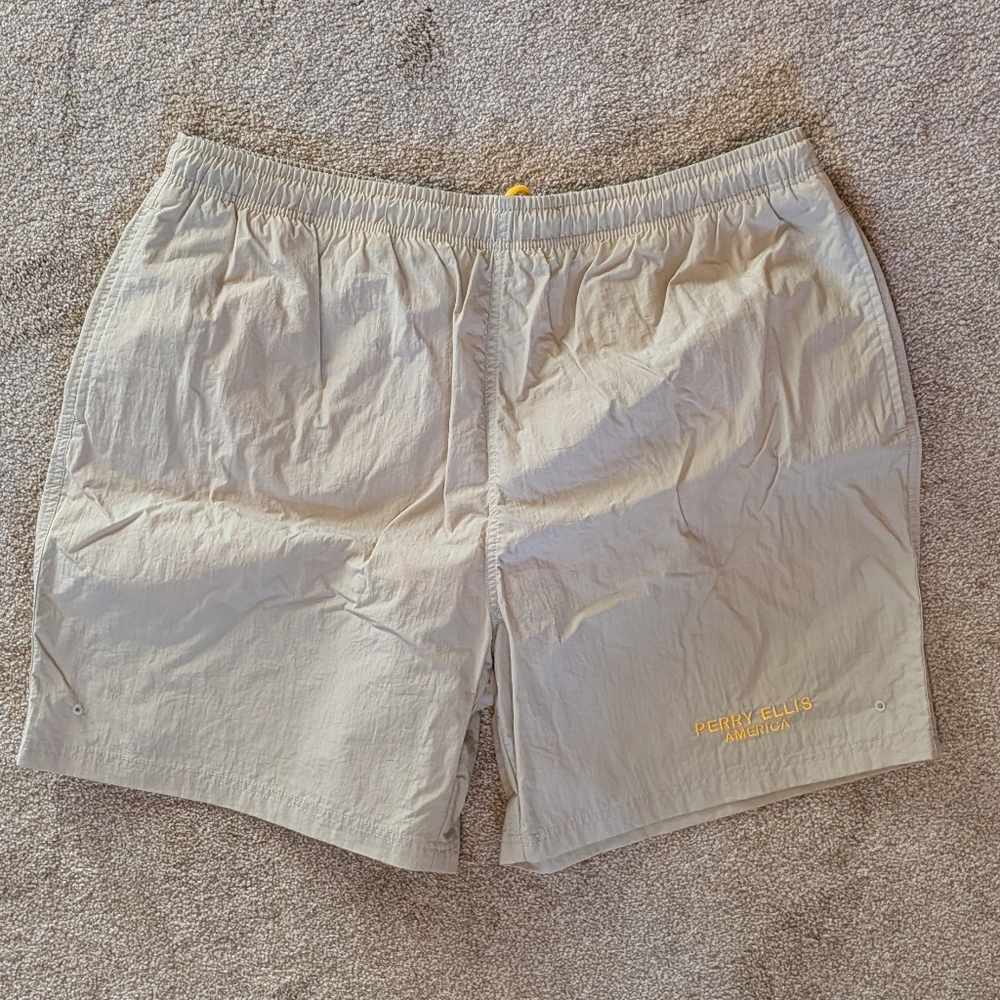 Perry Ellis America Active Men's Light Tan Swim Trunks XL